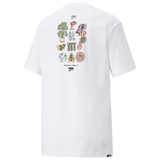 Puma Γυναικεία κοντομάνικη μπλούζα Downtown Relaxed Graphic Tee
